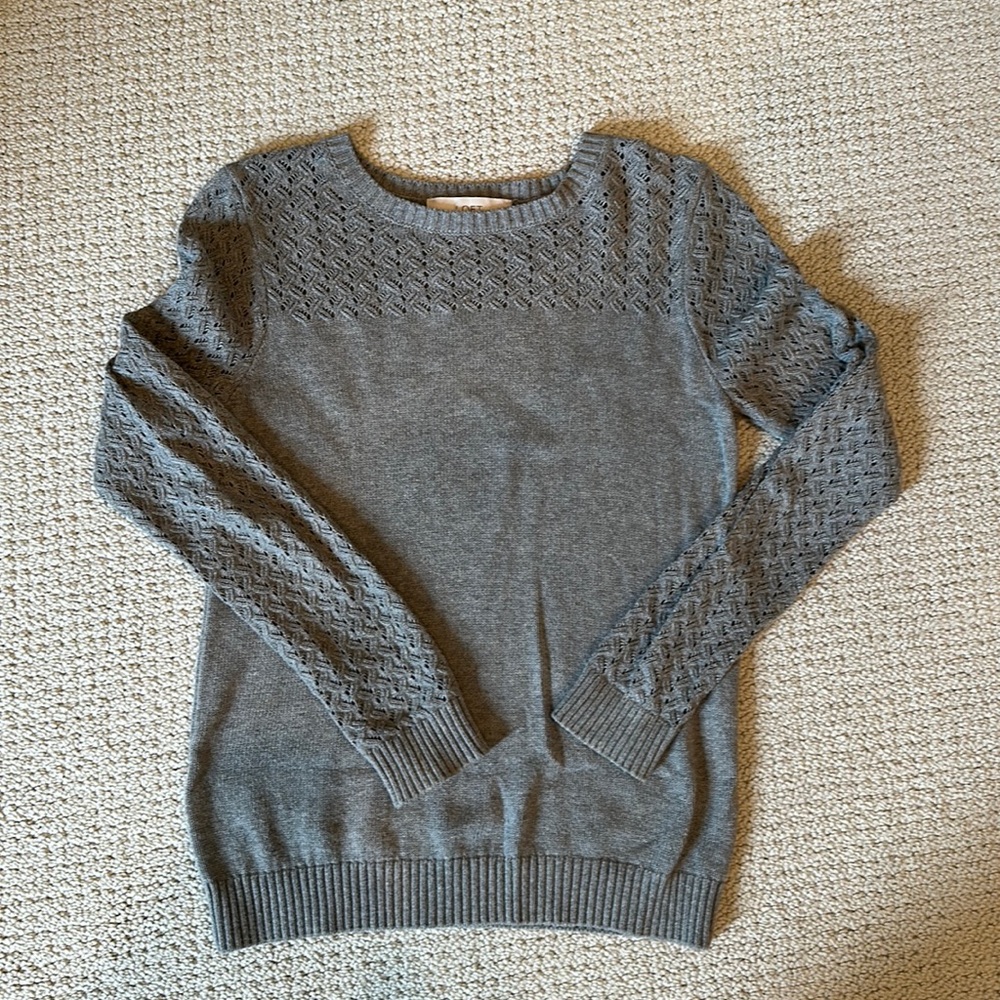 Loft - Light Grey Sweater - Small